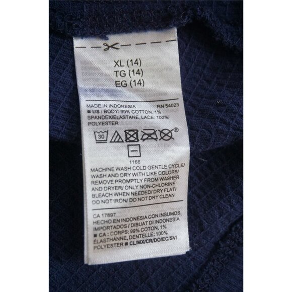 Old Navy Girl's Blue Lace Balloon-Sleeve Jersey Top - Size XL (14) - Picture 3 of 7